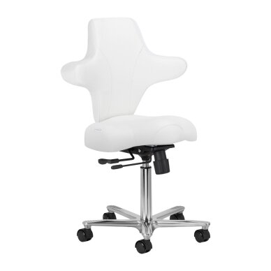 Professional craftsman's chair with adjustable seat angle AZZURRO SPECIAL 152, cool white