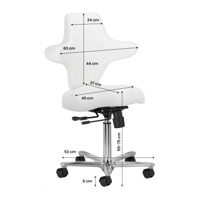 Professional craftsman's chair with adjustable seat angle AZZURRO SPECIAL 152, cool white 9 Professional craftsman's chair with adjustable seat angle AZZURRO SPECIAL 152, cool white 9