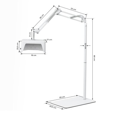 Professional UV/LED pedicure lamp GLOW 112 with stand, 48 W 6 Professional UV/LED pedicure lamp GLOW 112 with stand, 48 W 6
