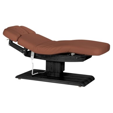 Professional electric massage and SPA bed SILLON RELAX, brown with black base