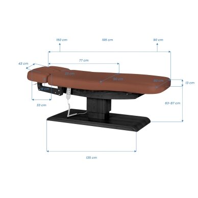 Professional electric massage and SPA bed SILLON RELAX, brown with black base 19 Professional electric massage and SPA bed SILLON RELAX, brown with black base 19