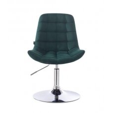 Beauty salons and beauticians stool HR590N, green velor