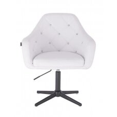Beauty salons and beauticians stool HR830, white eco-leather