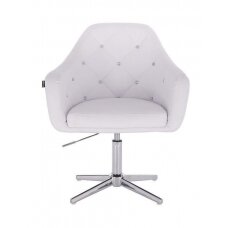 Beauty salons and beauticians stool HR830, white eco-leather