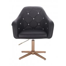 Beauty salons and beauticians stool HR830, black eco-leather