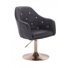 Beauty salons and beauticians stool HR830, black eco-leather