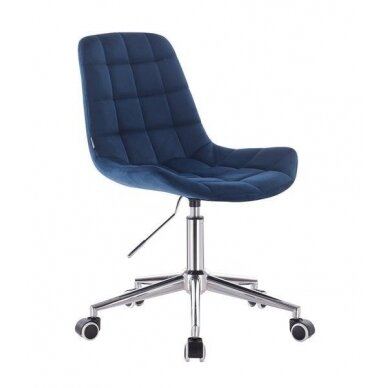 Professional beauty salons and beauticians stool HR590K, blue velor