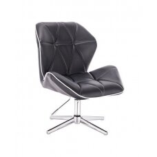 Master chair with stable base HR212CROSS, black eco leather
