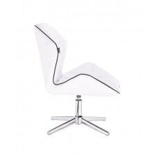 Master chair with stable base HR212CROSS, white eco leather
