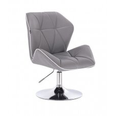 Professional eco-leather chair with a stable base HR212, gray color