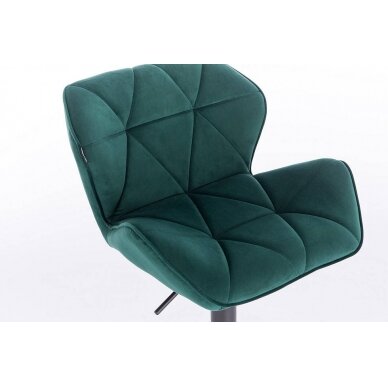 Профессиональный стул для визажистов HR111W, зеленый велюр 3