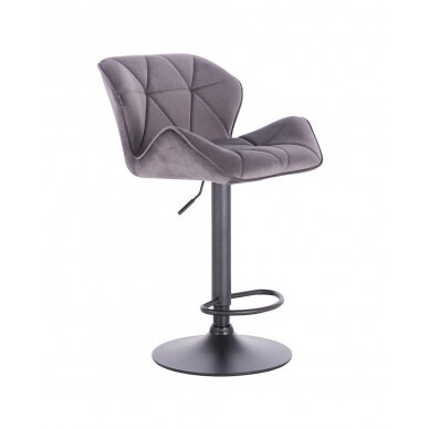 Профессиональный стул для визажистов HR111W, графитовый велюр