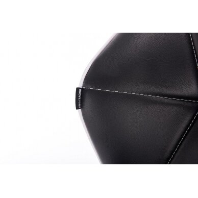 Profesionali eko odos meistro kėdutė su stabiliu pagrindu HR212, juodos spalvos 3