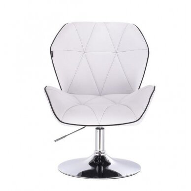 Professional eco leather master chair with stable base HR212, white 1