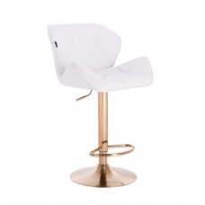 Professional chair for make-up specialists HR111W, white eco-leather