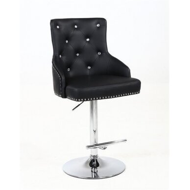 Professional chair for make-up specialists HOKER HR654CW, black eco-leather
