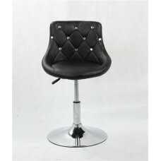Professional beautycan chair for beauticians HC931N, black eco-leather