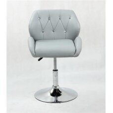Master chair with stable base HC949N, gray eco-leather