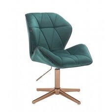 Master's chair with stable base HR212CROSS, green velor