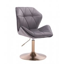 Master&#39;s chair with stable base HR212, graphite velor