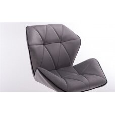 Master&#39;s chair with stable base HR212, graphite velor