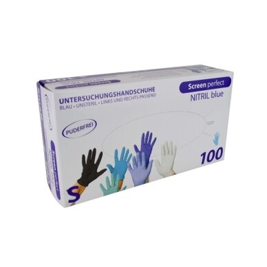 TOPGLOVE Одноразовые нитриловые перчатки неопудренные BLUE, 100 шт. 1 TOPGLOVE Одноразовые нитриловые перчатки неопудренные BLUE, 100 шт. 1