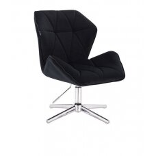 Master's chair with a stable base HR212CROSS, black velor