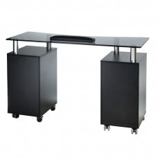 Profesionalus manikiūro stalas BD-3425-1, juodos spalvos