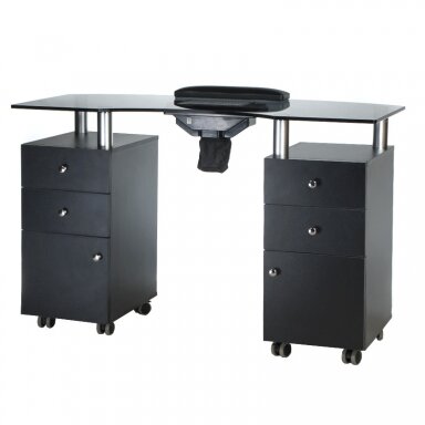 Professional manicure table with dust extractor BD-3453+P, black color Professional manicure table with dust extractor BD-3453+P, black color