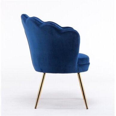 Кресло для ожидания салона красоты REY, синий велюр 2