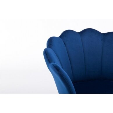 Кресло для ожидания салона красоты REY, синий велюр 6