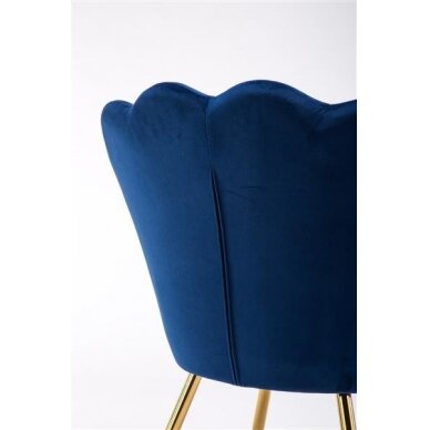 Кресло для ожидания салона красоты REY, синий велюр 7