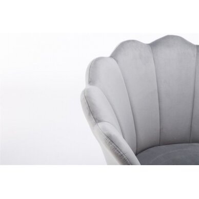 Кресло для ожидания салона красоты REY, серый велюр 8