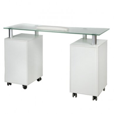 Professional manicure table BD-3425-1, white color 1