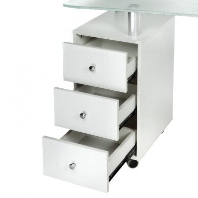 Professional manicure table BD-3425-1, white color 3