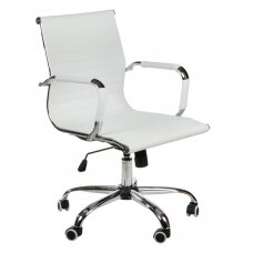 Registratūros, biuro kėdė CorpoComfort BX-5855, baltos spalvos