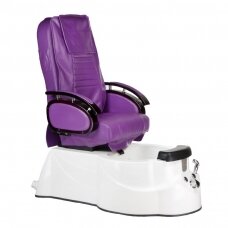 Professional electric podiatry chair for pedicure procedures with massage function BR-3820D, violet color