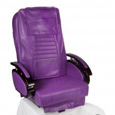 Professional electric podiatry chair for pedicure procedures with massage function BR-3820D, violet color