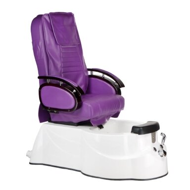 Professional electric podiatry chair for pedicure procedures with massage function BR-3820D, violet color Professional electric podiatry chair for pedicure procedures with massage function BR-3820D, violet color