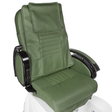 Professional electric podiatry chair for pedicure procedures with massage function BR-3820D, green color Professional electric podiatry chair for pedicure procedures with massage function BR-3820D, green color
