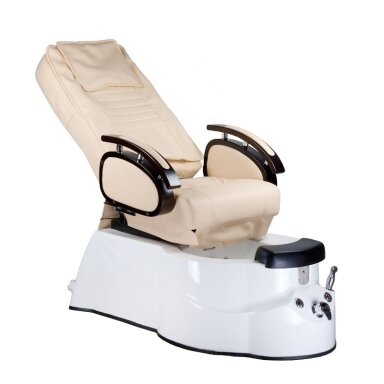 Professional electric podiatry chair for pedicure procedures with massage function BR-3820D, cream color Professional electric podiatry chair for pedicure procedures with massage function BR-3820D, cream color