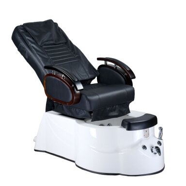 Professional electric podiatry chair for pedicure procedures with massage function BR-3820D, black color Professional electric podiatry chair for pedicure procedures with massage function BR-3820D, black color