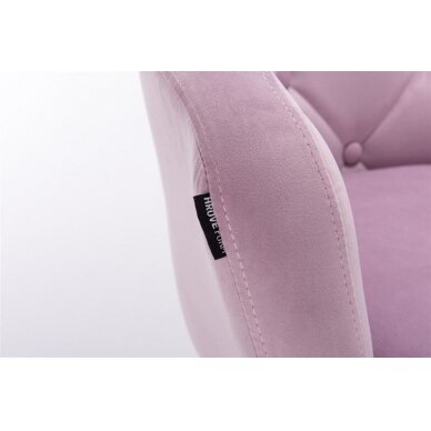 Beauty salons and beauticians stool HR831, lilac velor 2 Beauty salons and beauticians stool HR831, lilac velor 2