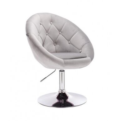 Beauty salons and beauticians stool HR8516, gray velor
