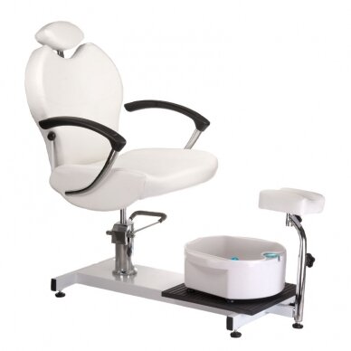 Профессиональное кресло для педикюра гидравлическое BR-2301, белого цвета