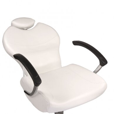 Профессиональное кресло для педикюра гидравлическое BR-2301, белого цвета 2