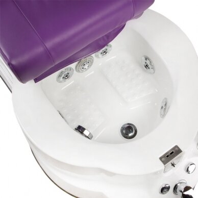 Профессиональный электрический ортопедический стул для процедур педикюра с функцией массажа BR-3820D, фиолетового цвета 6