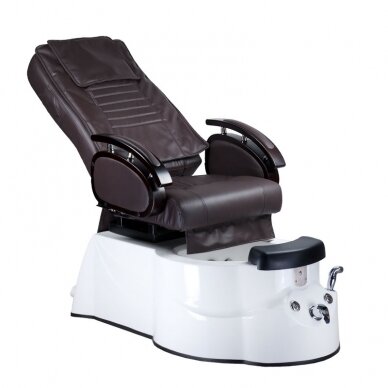 Professional electric podiatry chair for pedicure procedures with massage function BR-3820D, brown color 1