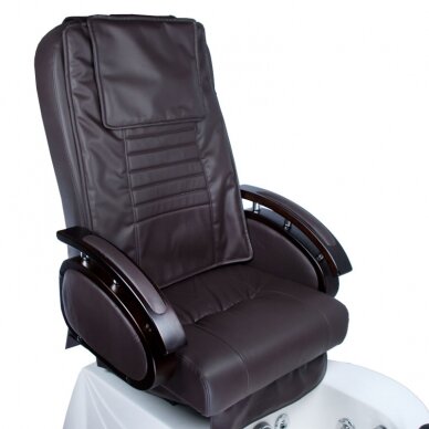 Professional electric podiatry chair for pedicure procedures with massage function BR-3820D, brown color 2