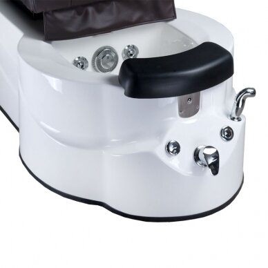 Professional electric podiatry chair for pedicure procedures with massage function BR-3820D, brown color 3
